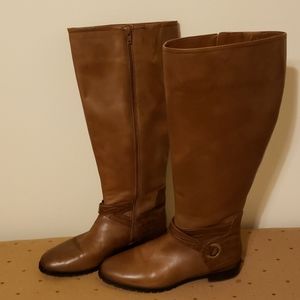 Antonio Melani Wide Calf Leather Riding Boots Sz 9